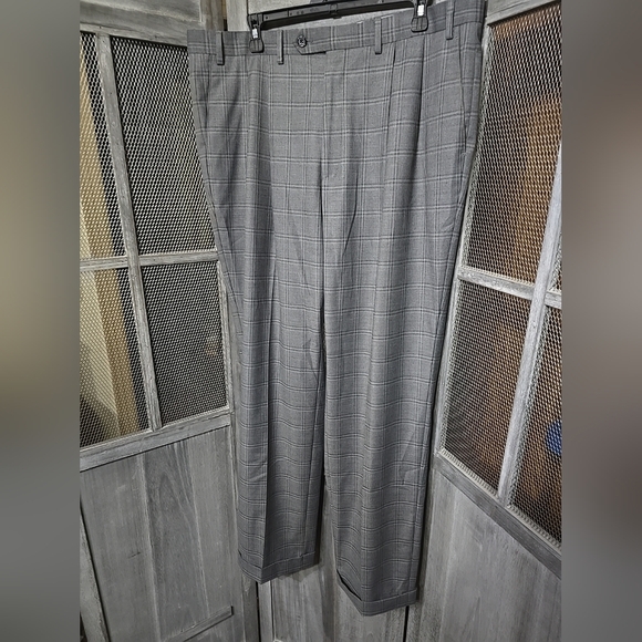 Ralph Lauren Men's Blue Label Gray Checkered Dress Pants in size 38x32 - Picture 1 of 5